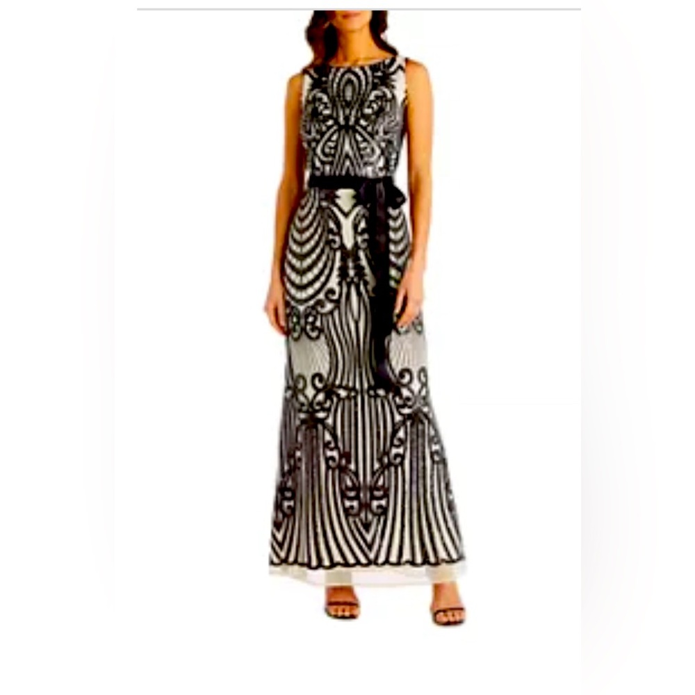 Sequined Panel Gown